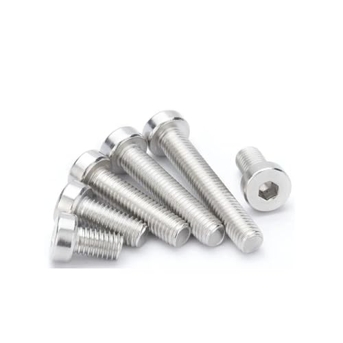2–50 Stück DIN7984 A2 304 Edelstahl Sechskant-Innensechskantschraube, dünn, niedrig, kurzes Profil, M5 M6 M8 M10 M12(12mm,10pcs M5) von TULDYS