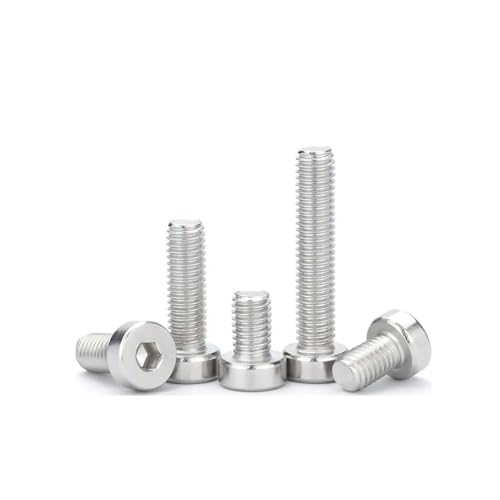 2–50 Stück DIN7984 A2 304 Edelstahl Sechskant-Innensechskantschraube, dünn, niedrig, kurzes Profil, M5 M6 M8 M10 M12(5mm,5pcs M8) von TULDYS