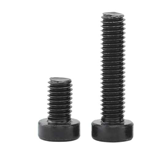 2–50 Stück Innensechskantschrauben, dünn, niedrig, kurzes Profil, M3, M4, M5, M8, M10, M12, schwarzer Edelstahl-Innensechskantschraubenbolzen(8mm,M12 2pcs) von TULDYS