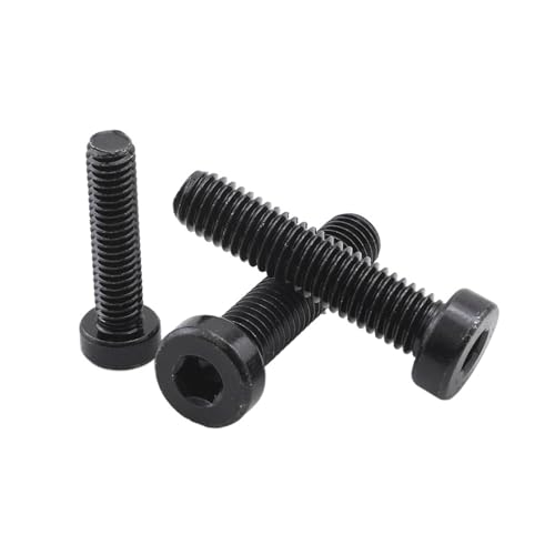 2–50 Stück Innensechskantschrauben, dünn, niedrig, kurzes Profil, M3, M4, M5, M8, M10, M12, schwarzer Edelstahl-Innensechskantschraubenbolzen(8mm,M4 30pcs) von TULDYS