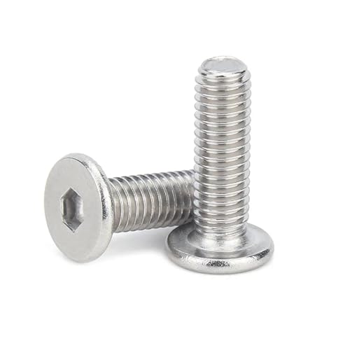 2–50 Stück M1,6 M2 M2,5 M3 bis M12 304 Edelstahl Sechskant-Innensechskant-Steckschlüssel, ultradünn, superflach, Waferkopf-Kopfschraube(5mm,2pcs M10) von TULDYS
