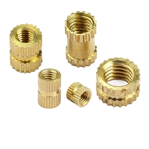 20–50 Stück Messing-Einsatzmuttern M2 M2.5 M3 M4 M5 M6 Kupfer-Rändelgewinde-Einsatzmuttern for 3D-Druck(Length 2mm,M3 (OD5.3mm) 50pcs) von TULDYS