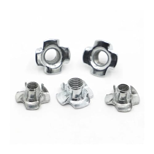 20 Stück M3 M4 M5 M6 M8 M10 Verzinkt Vier Krallenmutter Lautsprecher T-Mutter Blindzinkeneinsatz T-Mutter Möbelbeschläge(M8 20pcs) von TULDYS