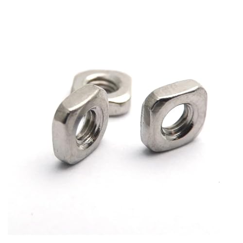 200 Stück quadratische dünne Muttern M3 M4 M5 M6 M8 A2 Edelstahlmuttern DIN562(M8) von TULDYS