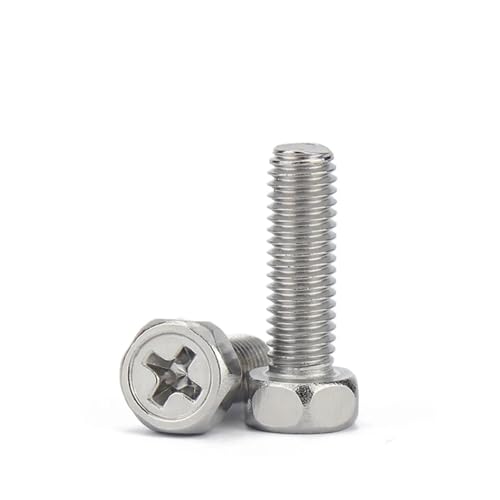 3–100 Stück M1.6 M2 M2.5 M3 M4 M5 M6 M8 304 Edelstahl Kreuzschlitz Außensechskantschraube Außensechskantschraube(10mm,M8-3PCS) von TULDYS