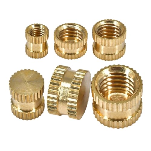 30–100 Stück M2 M2.5 M3 M4 M5 Sackloch-Einsatzmutter aus Messing Eingebettete Nutsert Single Pass Sackloch-Einsatzmuttern aus Messing for den Spritzguss(8mm,M3x5(50Pcs)) von TULDYS