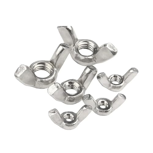 5–10 Stück Schmetterlingsflügelmuttern aus Edelstahl A2 A4 Güte M3 M4 M5 M6 M8 M10 M12(A2 304 SS,M6 10pcs) von TULDYS