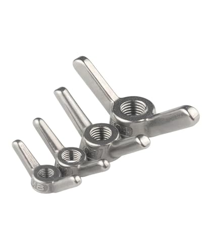 5 Stück M4 M5 M6 M8 M10 M12 M14 M16 Schmetterlingsmuttern aus Edelstahl 304 A2 Flügelmuttern Handschraubenmutter in Sonderform Klauenmutter(A-type,M14-5pcs) von TULDYS