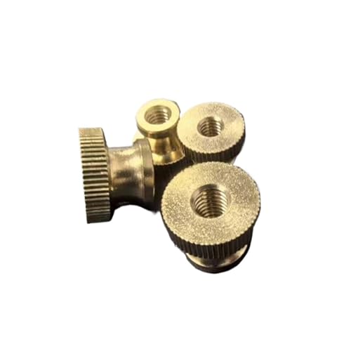 5 stücke Messing Schritt Daumen Mutter Gerändelt Hand Kupfer Straffen Mutter M3 M4 M5 M6 M8 Messing(M3 5pcs) von TULDYS
