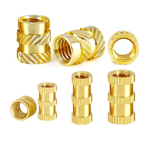 50 Stück M2 M2.5 M3 M4 M5 M6 M8 Heat Set Insert Messingmutter Rändelgewinde Hot Melt Moulding Injection Embedded Insertion Nut for 3D-Druck(Twill M2 OD3.2 50pcs,Length 2mm) von TULDYS
