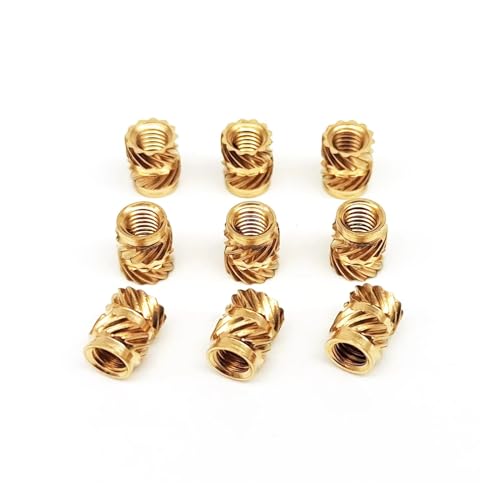 50 Stück M3 * 5,7 * 4,6 Rändelmutter aus Messing for Einbettungsmuttern von 3D-Druckern, Heißschmelz-Spritzguss, Höhe 5,7 mm, Außendurchmesser 4,6 mm von TULDYS