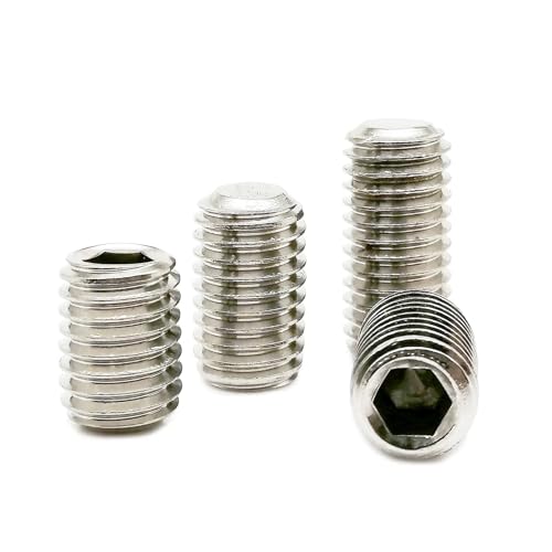 TULDYS 10/50 Stück M2 M2.5 M3 M4 M5 M6 M8 304 A2 Edelstahl Sechskant Innensechskant Flachkopf Stellschraube Madenschraube(3mm,50pcs M2) von TULDYS