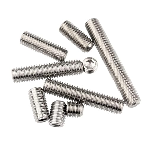 TULDYS 10–50 Stück M1.6 M2 M2.5 M3 M4 M5 M6 M8 M10 M12 M16 304 A2 Edelstahl Sechskant Innensechskant Ringschneide Stellschraube Madenschraube DIN916(5mm,50pcs M2.5) von TULDYS
