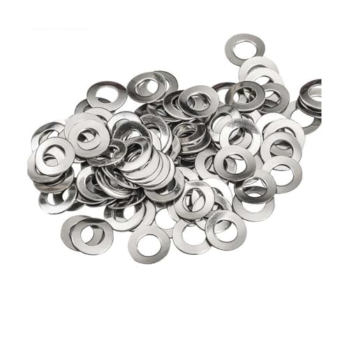 TULDYS 100 Stück DIN137A GB860 M2 M2.5 M3 M4 M5 M6 M8 M10 304 Edelstahl Wellenscheiben Federscheibe (Size : M2.5, Color : 100Pcs) von TULDYS