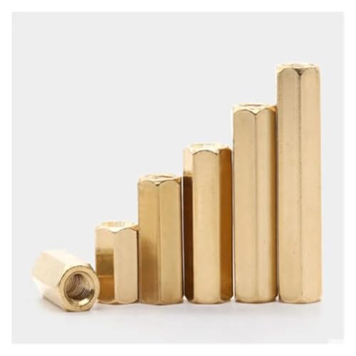 TULDYS 2–50 Stück M2 M2,5 M3 M4 M5 M6*L Sechskant-Messing-Abstandshalter, Innengewinde auf Innengewinde, Messing-Abstandshalter, Länge 3 mm bis 10 mm(Length 5mm,M2 50PCS) von TULDYS