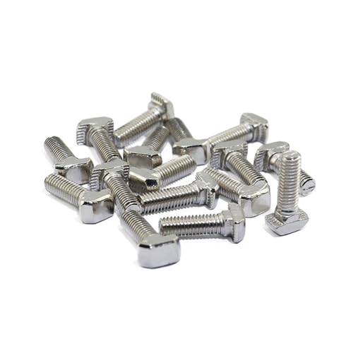 TULDYS 50 Teile/los M5 M6 M8 T Bolzen Schrauben Befestigungs Werkzeug for T-Schlitz 20 30 40 Serie Linear Schiene Aluminium Profile(40-M8x16mm) von TULDYS