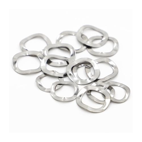 TULDYS Gewellte gewellte Federscheiben Edelstahl 304 A2 Drei gewellte Unterlegscheiben Federscheibe Kammdichtung for Lagerwellen (Size : M16 x 21 x 0.3, Color : 10Pcs) von TULDYS