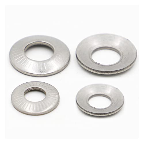 TULDYS M3 M4 M5 M6 M8 M10 M12 M16 A2-70 Tellerfeder aus Edelstahl 304 gezahnte Sicherungsscheibe gerändelte elastische Dichtung (Size : M16 2pcs) von SEIDER