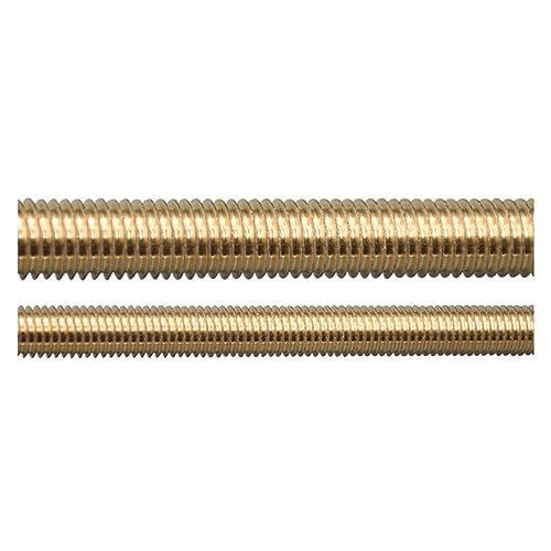 TULDYS WALENI 2PCS Messing Gewindestange M2 M2,5 M3 M4 M5 M6 M8 M10 Länge 250mm Lange Messing Bolzen Vollgewinde Welle Stange Bar Stud(M4 2PCS) von TULDYS
