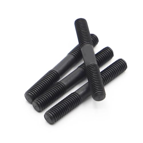 TULDYS WALENI 4 Stück GB901 Kohlenstoffstahl der Güteklasse 8,8 Doppelgewindeschraube M8 M10 M12 Bolzenschrauben Stangenbolzen(100mm) von TULDYS