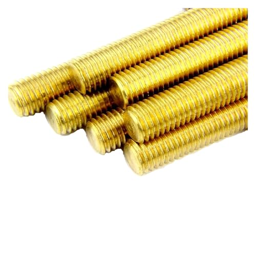 TULDYS WALENI Messinggewindestange M4 M5 M6 M8 M10 M12 Länge 40 50 60 70 80 bis 100 mm Messing metrische Schraube Vollmassivmessing Stabbolzen mit Gewinde(80mm,M5 2pcs) von TULDYS