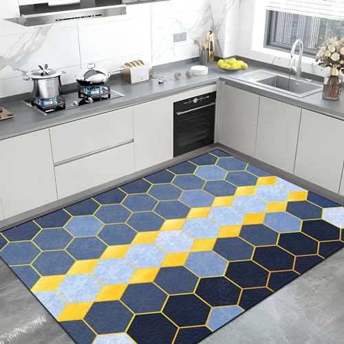 TuLdys Rugs and Mats Non Skid, 0.5x0.8 m/45.7x76.2 cm, Pu Waterproof Leather Washable, Kitchen Mats for Kitchen Floor, Front of Sink with 4 Pcs Carpet Gripper TuLdys Rugs and Mats Non Skid, 0.5x0.8 m/45.7x76.2 cm, Pu Waterproof Leather Washable, Kitchen Mats for Kitchen Floor, Front of Sink with 4 Pcs Carpet Gripper von TULDYS