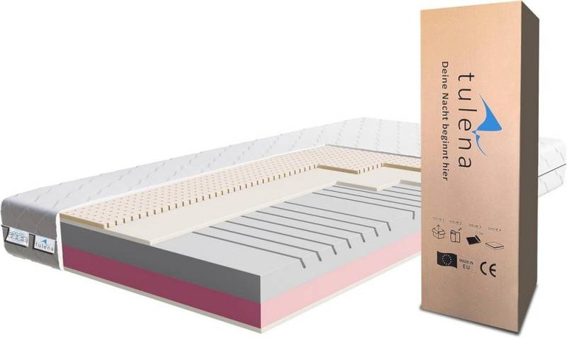 Komfortschaummatratze Wendematratze Antibakterieller Bezug mit Reißverschluss, TULENA, (Öko-Tex Zertifiziert), 80x190 cm H3+H4 Comfort Plus, Höhe 20 cm von TULENA