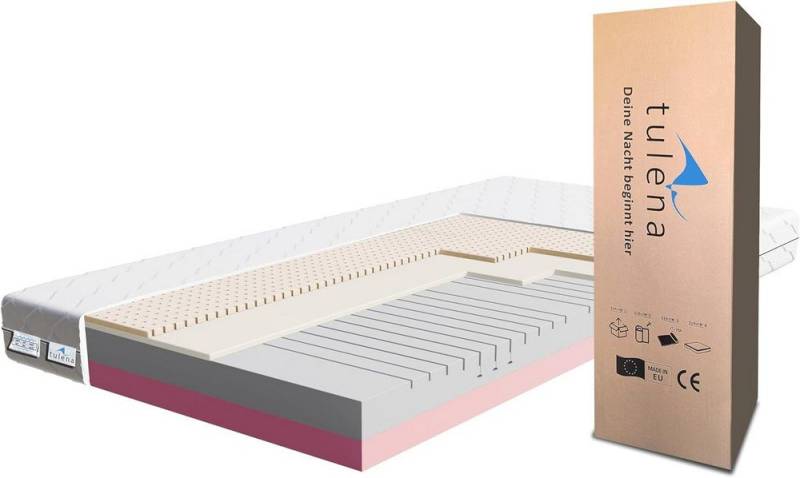 Komfortschaummatratze Wendematratze Antibakterieller Bezug mit Reißverschluss, TULENA, (Öko-Tex Zertifiziert), 80x190 cm H4+H5 Comfort Plus, Höhe 18 cm von TULENA