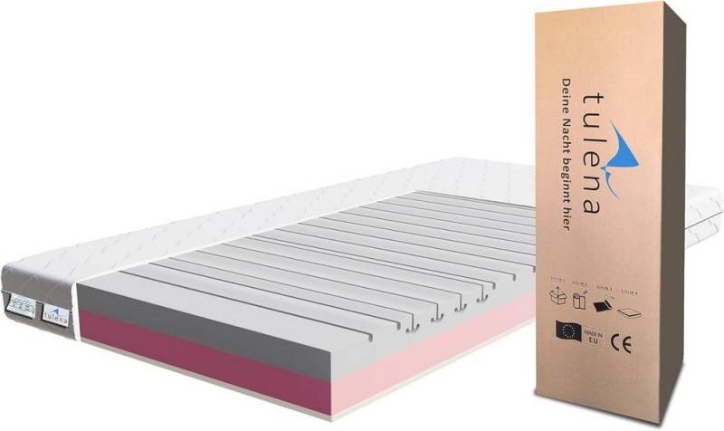 Komfortschaummatratze Wendematratze Antibakterieller Bezug mit Reißverschluss, TULENA, (Öko-Tex Zertifiziert), 80x200 cm H2+H3 Basic, Höhe 16 cm von TULENA
