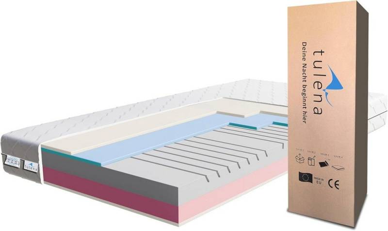 Komfortschaummatratze Wendematratze Antibakterieller Bezug mit Reißverschluss, TULENA, (Öko-Tex Zertifiziert), 80x200 cm H3+H4 Comfort, Höhe 20 cm von TULENA