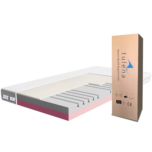 TULENA NOX Matratze 90x200 Komfortschaum weich H1 + H2 Comfort 16 cm Probeschlafen inkl. Wendematratze Antibakterieller Bezug mit Reißverschluss von TULENA