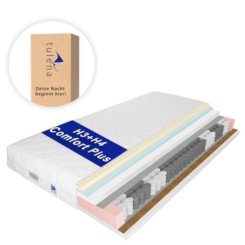 TULENA NOX Taschenfederkern Matratze 140x200 Federkernmatratze H3 + H4 Comfort Plus 24cm hoch Probeschlafen Rollmatratze Wendematratze TULENA NOX Taschenfederkern Matratze 140x200 Federkernmatratze H3 + H4 Comfort Plus 24cm hoch Probeschlafen Rollmatratze Wendematratze von TULENA