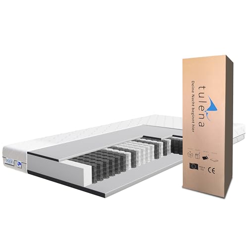 TULENA NOX Taschenfederkern Matratze 90x200 Federkernmatratze H1 + H2 Basic 18cm hoch Probeschlafen Rollmatratze Wendematratze TULENA NOX Taschenfederkern Matratze 90x200 Federkernmatratze H1 + H2 Basic 18cm hoch Probeschlafen Rollmatratze Wendematratze von TULENA