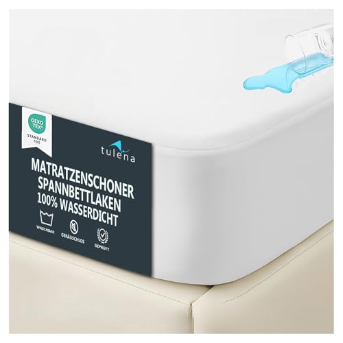 TULENA Matratzenschoner 90 x 200 wasserdicht und atmungsaktiv, Matratzenauflage 90x200, Optimaler Nässeschutz, Hygienischer Anti-milben Matratzenbezug, Inkontinenzunterlage waschbar von TULENA
