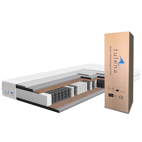 TULENA NOX Taschenfederkern Matratze 80x190 Federkernmatratze H4 + H5 Basic 23cm hoch Probeschlafen Rollmatratze Wendematratze von TULENA