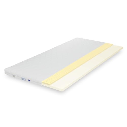 TULENA Ortho Matratzentopper 150 x 200 cm 5 cm hoch Premium-Topper für Boxspringbett. Schlafsofa. Gästebett mit Memory Foam und Latex für Allergiker von TULENA