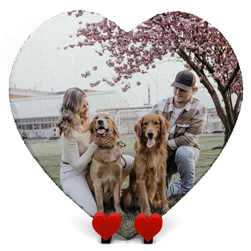 Personalisierte Naturstein Schiefer Plaque Full Edge drucken Sie Ihr Eigenes Foto Text mit Herz Stand - Großes Herz | 25 x 25 cm | Personalisierte Naturstein Schiefer Plaque Full Edge drucken Sie Ihr Eigenes Foto Text mit Herz Stand - Großes Herz | 25 x 25 cm | von TULLUN