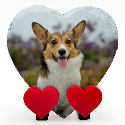 Personalisierte Foto Text Memorial Herzform Plaque für Haustier Katze Hund Schiefer Naturstein Rahmen Pfote Grab Marker mit Herz Display-Ständer - Full Print - V1 Größe | 10 x 10 cm | Personalisierte Foto Text Memorial Herzform Plaque für Haustier Katze Hund Schiefer Naturstein Rahmen Pfote Grab Marker mit Herz Display-Ständer - Full Print - V1 Größe | 10 x 10 cm | von TULLUN