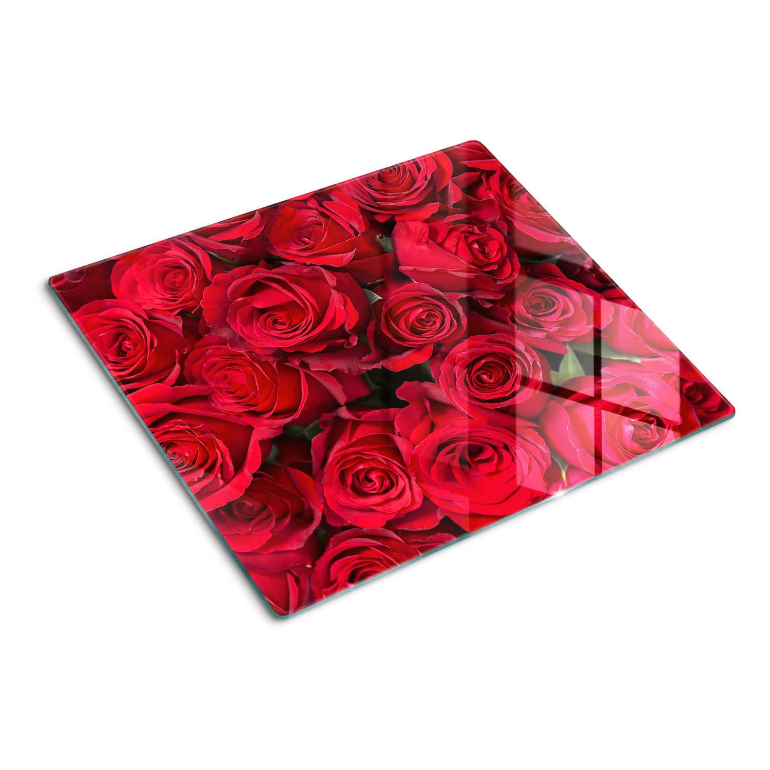 GLASPLATTE 60x52 cm Rote Rosen GLASPLATTE 60x52 cm Rote Rosen von TULUP