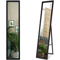 Ganzkörperspiegel Standspiegel Rahmen - Großer - Standspiegel mit Rahmen - Rechteckiger - Spiegel - (35 cm x 156 cm) - Schwarzer Rahmen von TULUP