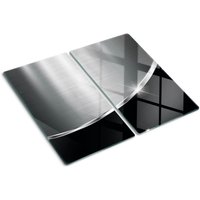 Glasschneideplatten - Schneidebrett aus Glas - Herdabdeckplatten - Gehärtetes Glas – 2x30x52 cm (2er Set) - Textur von TULUP
