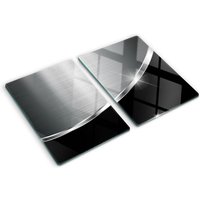 Tulup - Glasschneideplatten - Schneidebrett aus Glas - Herdabdeckplatten - Gehärtetes Glas – 2x40x52 cm (2er Set) - Textur von TULUP
