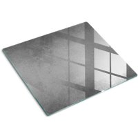 Tulup - Glasschneideplatten - Schneidebrett aus Glas - Herdabdeckplatten - Gehärtetes Glas – 60x52 cm - Beton von TULUP