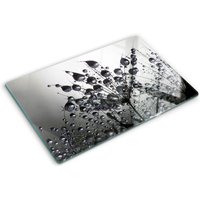 Tulup - Glasschneideplatten - Schneidebrett aus Glas - Herdabdeckplatten - Gehärtetes Glas – 80x52 cm - Löwenzahn von TULUP