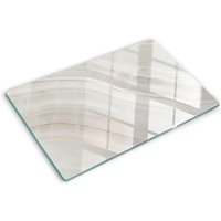 Tulup - Glasschneideplatten - Schneidebrett aus Glas - Herdabdeckplatten - Gehärtetes Glas – 80x52 cm - Marmorstruktur von TULUP