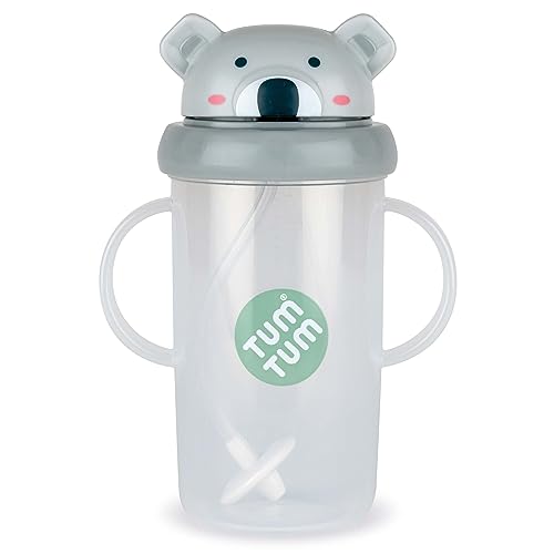 TUM TUM Tippy Up Free Flow Schnabeltasse (ohne Ventil), Schnabeltasse für Kleinkinder, 300 ml, BPA-frei (Kev Koala 300 ml) von TUM TUM
