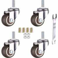 Vtizikl Lot De 4 Roulettes Pivotantes Pour Meubles - M6 X 15 Mm - Avec Filetage De 25 Mm - Caoutchouc Souple - Filetage Tpe - Mini Roulettes De Vtizikl Lot De 4 Roulettes Pivotantes Pour Meubles - M6 X 15 Mm - Avec Filetage De 25 Mm - Caoutchouc Souple - Filetage Tpe - Mini Roulettes De von TUMALAGIA