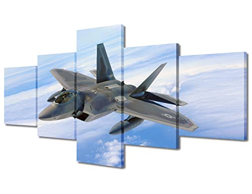 Flugzeugdekor F-22 Raptor Fighter Jets Poster Luftfahrt Wandkunst Flugzeug Wandkunst Flugzeug Wandkunst Flugzeug Dekor für Jungenzimmer Luftfahrt Poster Militär für Wand Wohnzimmer Dekor fertig zum von TUMOVO