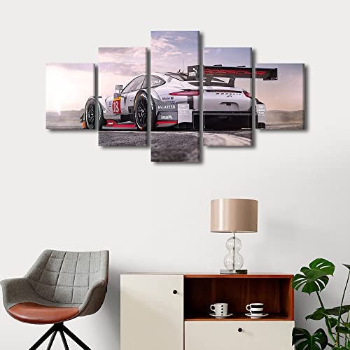 TUMOVO Multi-Panel-Rennwagen-Wandkunst, Dekorgemälde auf Leinwand, Sportwagen-Bilder für Zuhause, Wände, Hybrid-Auto, Büro, Wandkunst, gerahmt, Superauto, modernes Kunstwerk für Wohnzimmer, von TUMOVO