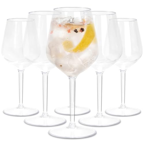 TUNDRA - 6er Set Kunststoff Weingläser, Aperol Spritz Gläser | EVENT 33 cl. | Camping Weingläser aus Tritan (Hartplastik), Unzerbrechlich, Spülmaschinenfest, BPA-Frei - Ideal für: Party, Camping von TUNDRA ICE INTERNATIONAL